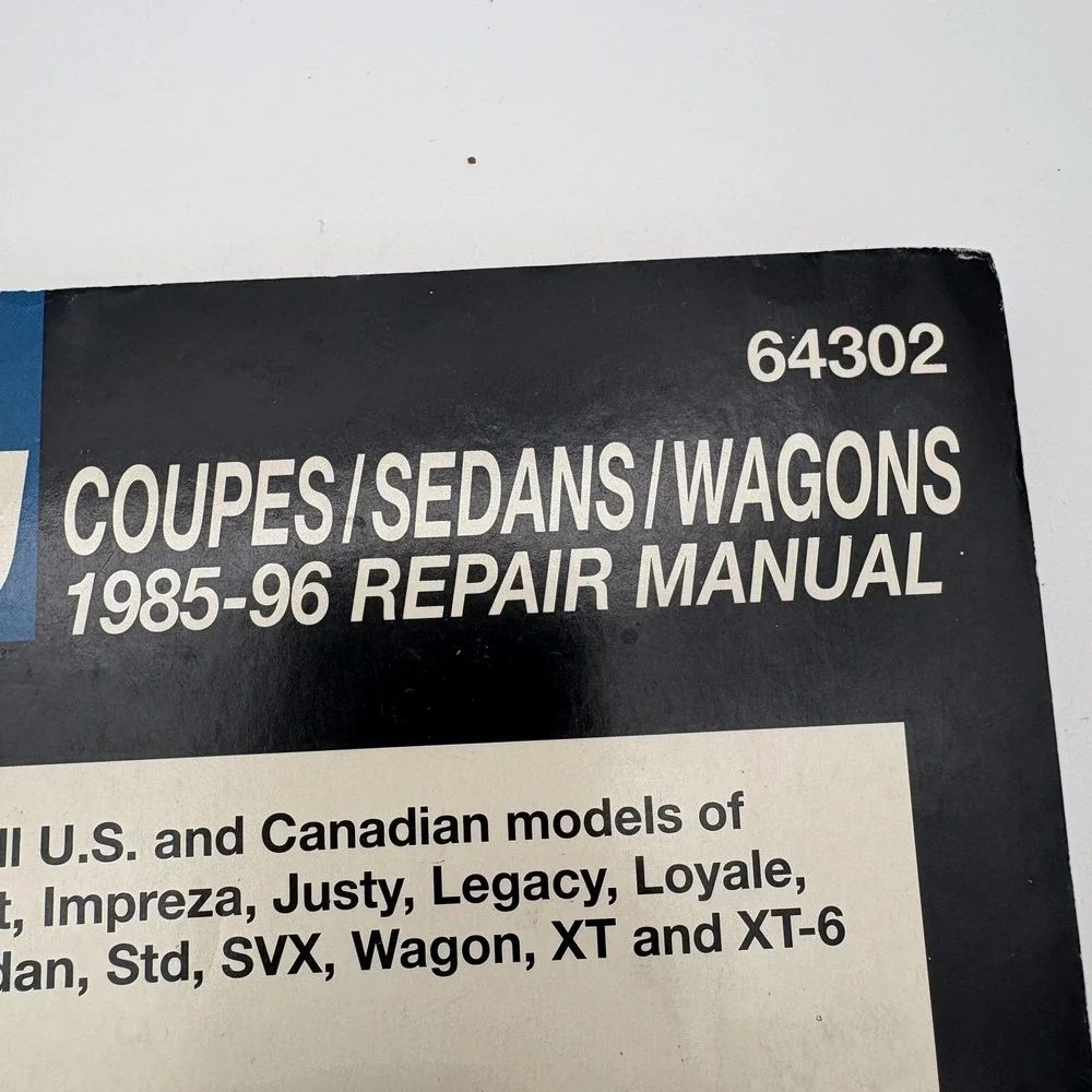 Vintage Subaru Coupes/Sedans/Wagons 1985-96 Chilton Black PB‎ Repair Manual